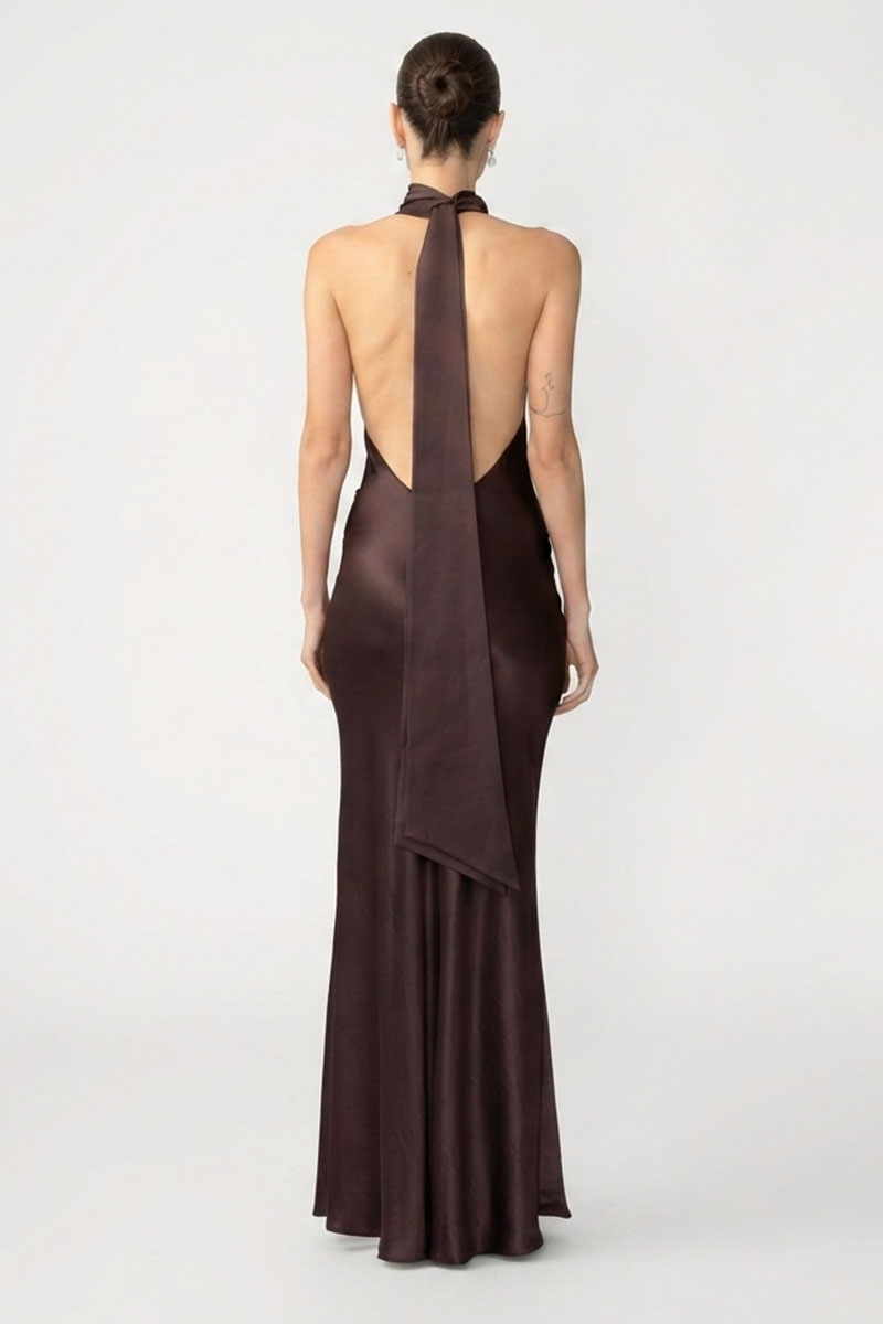 Valora Silk Backless Gown