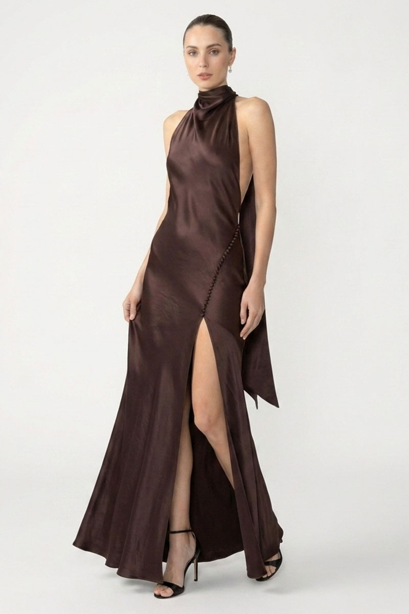 Valora Silk Backless Gown