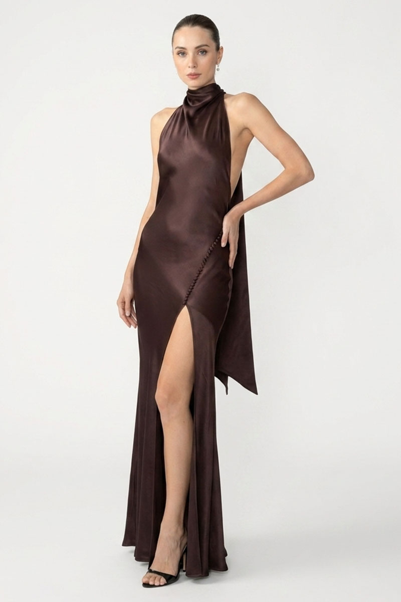 Valora Silk Backless Gown
