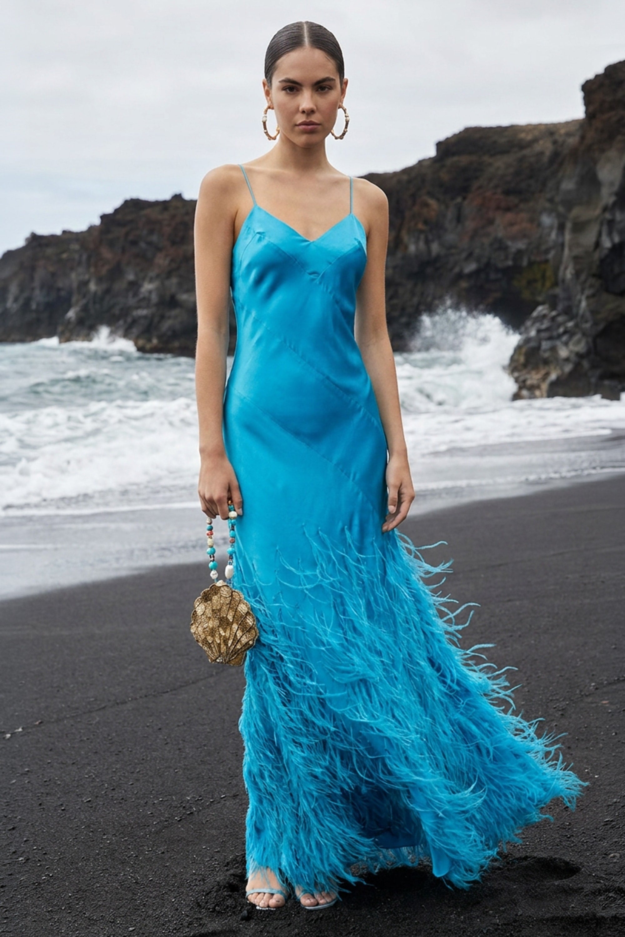 Veloria Silk Satin Gown | JewelClues #color_azure