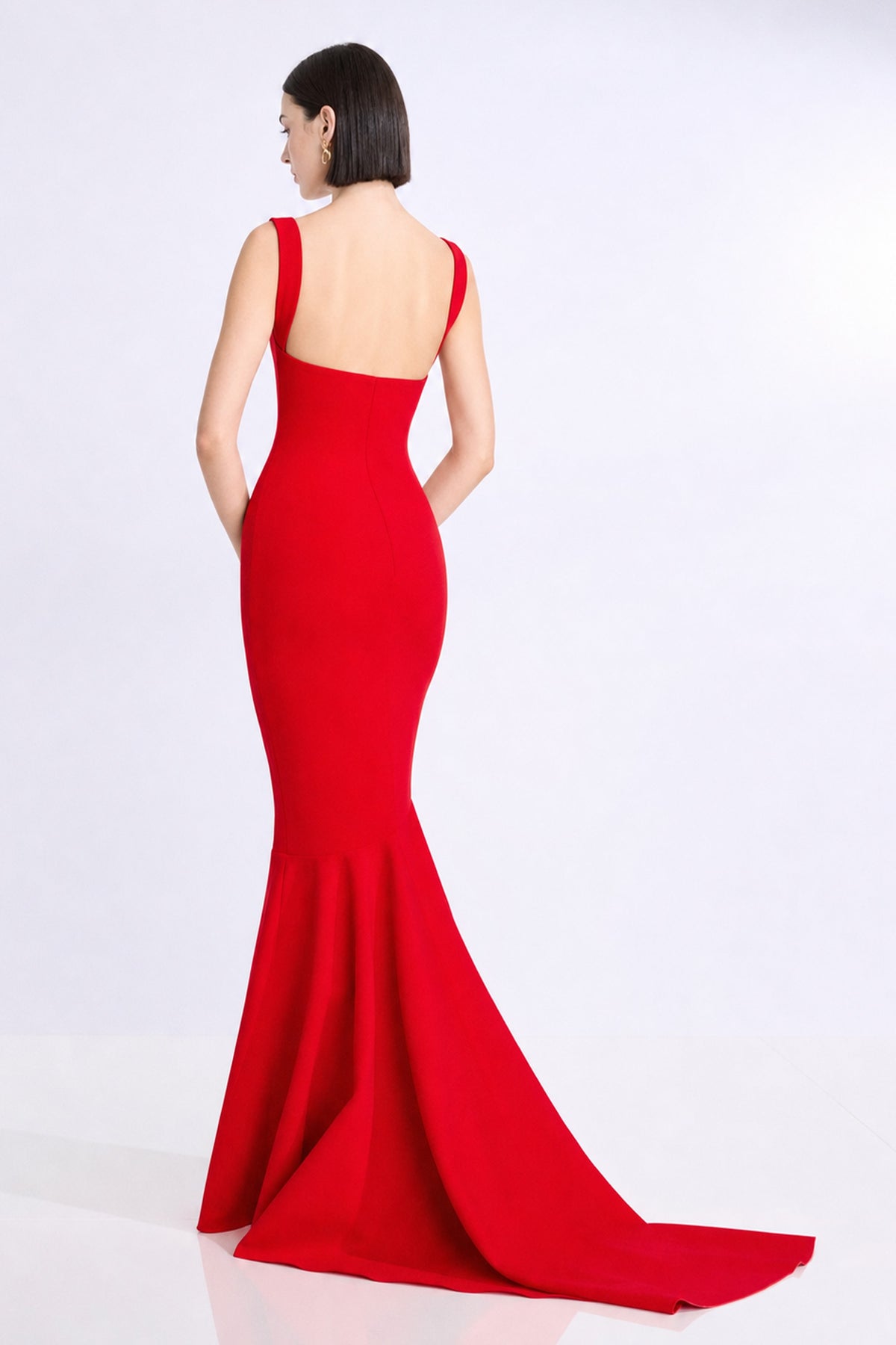 Verona Sculpted Mermaid Gown | JewelClues #color_red