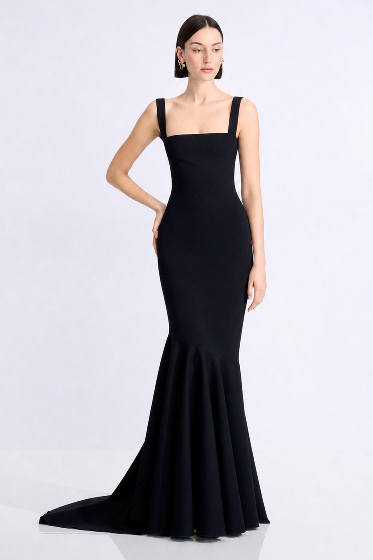 Verona Sculpted Mermaid Gown | JewelClues #color_black