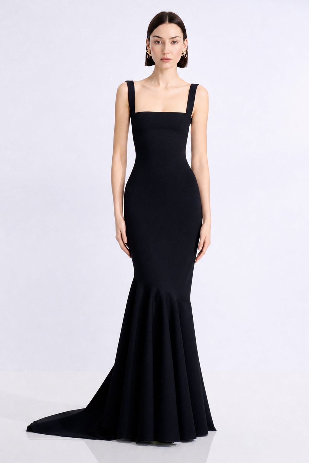 Verona Sculpted Mermaid Gown | JewelClues #color_black