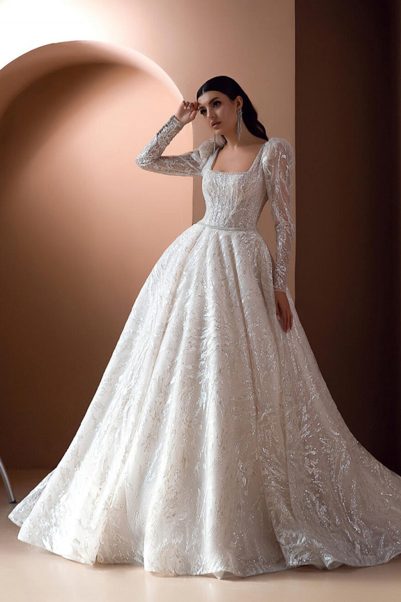 Victoria Beaded A-line Wedding Dress | Jewelclues