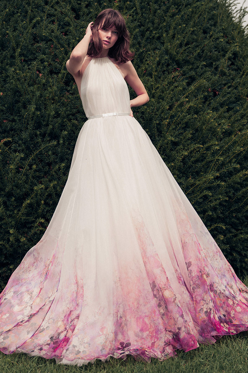 Vivid Romance Halter Wedding Dress | Jewelclues | #color_ivory