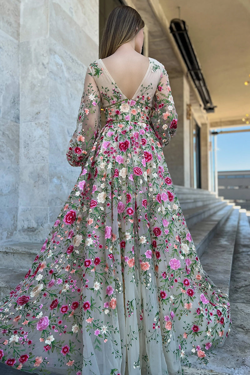 Wildflower Romance Embroidered Maxi Dress | Jewelclues