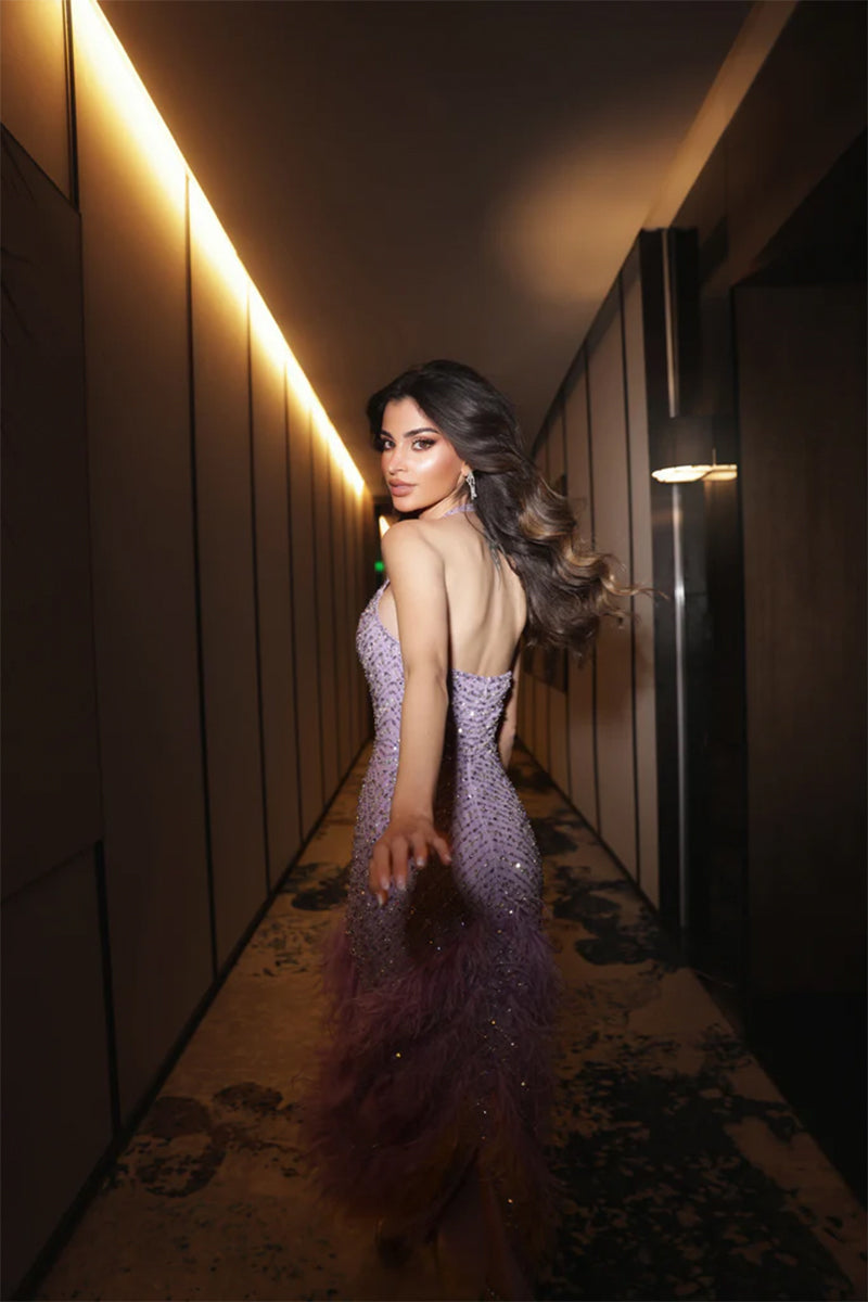 Ziad Beaded Mermaid Maxi Dress | Jewelclues