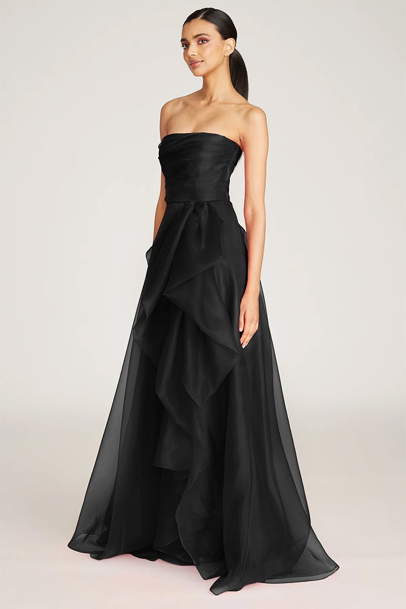 Zoa Strapless Maxi Dress | Jewelclues #color_black