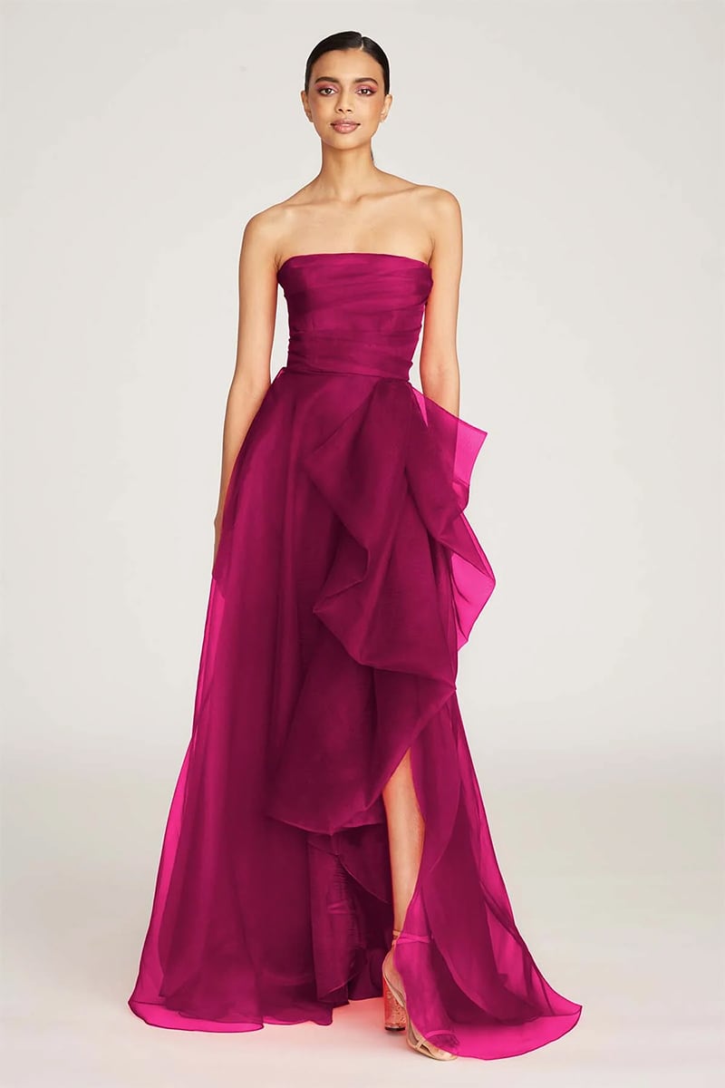 Zoa Strapless Maxi Dress | Jewelclues #color_magenta