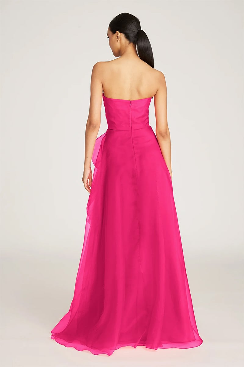 Zoa Strapless Maxi Dress | Jewelclues #color_hot pink