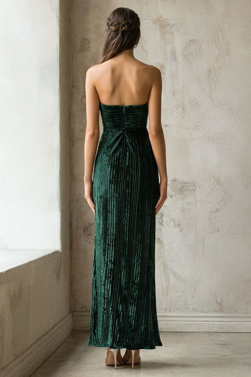 Zora Strapless Velvet Maxi Dress | JewelClues