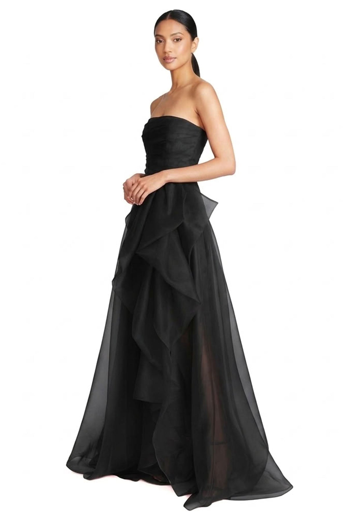 Zoya Strapless Maxi Dress | JewelClues #color_black
