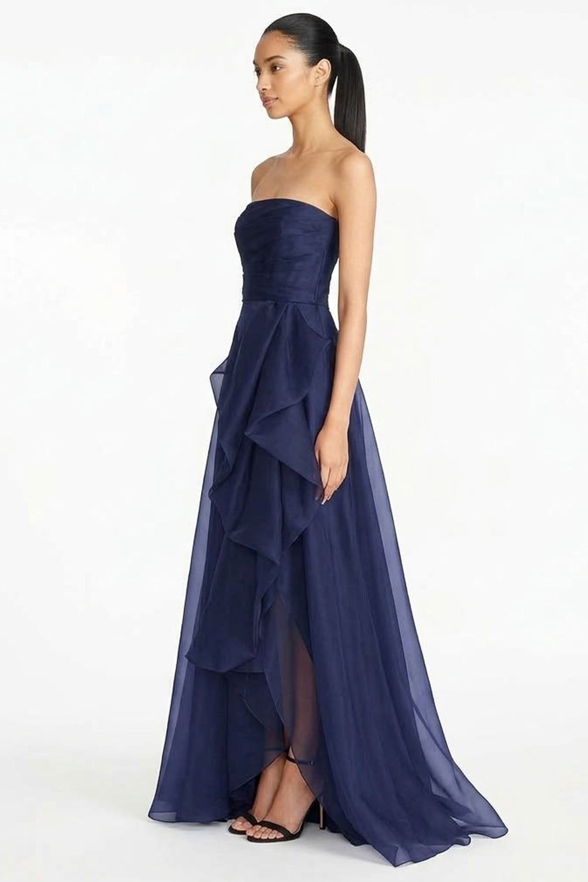 Zoya Strapless Maxi Dress | JewelClues #color_navy blue