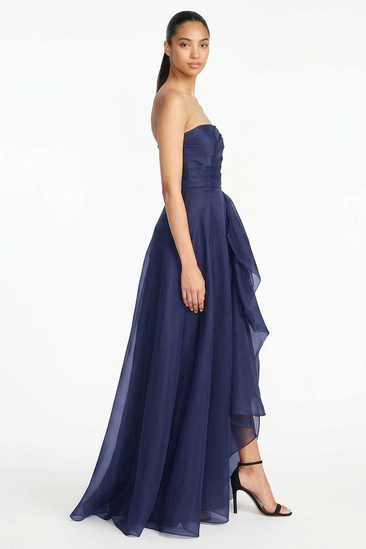 Zoya Strapless Maxi Dress | JewelClues #color_navy blue
