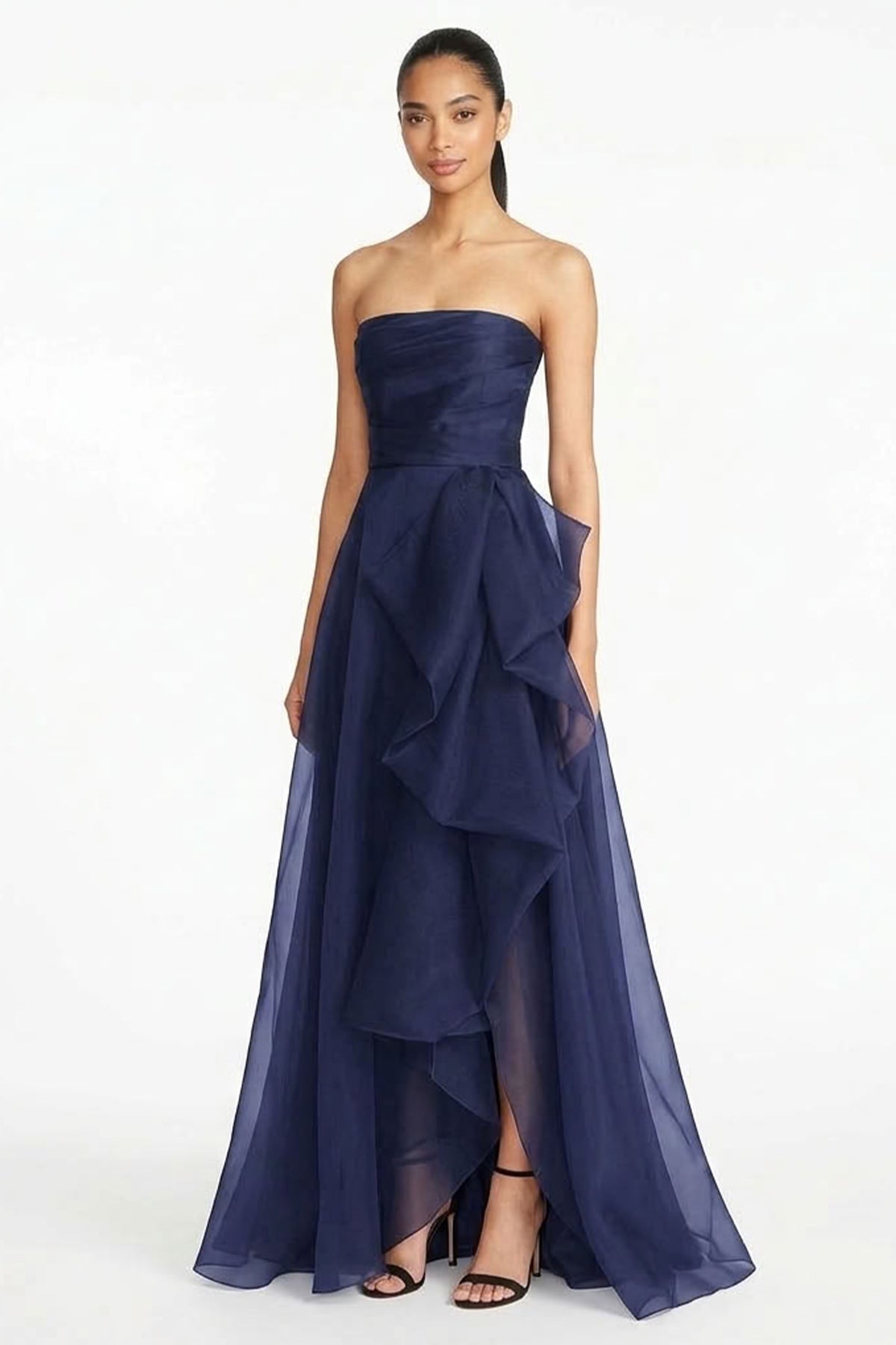 Zoya Strapless Maxi Dress | JewelClues #color_navy blue