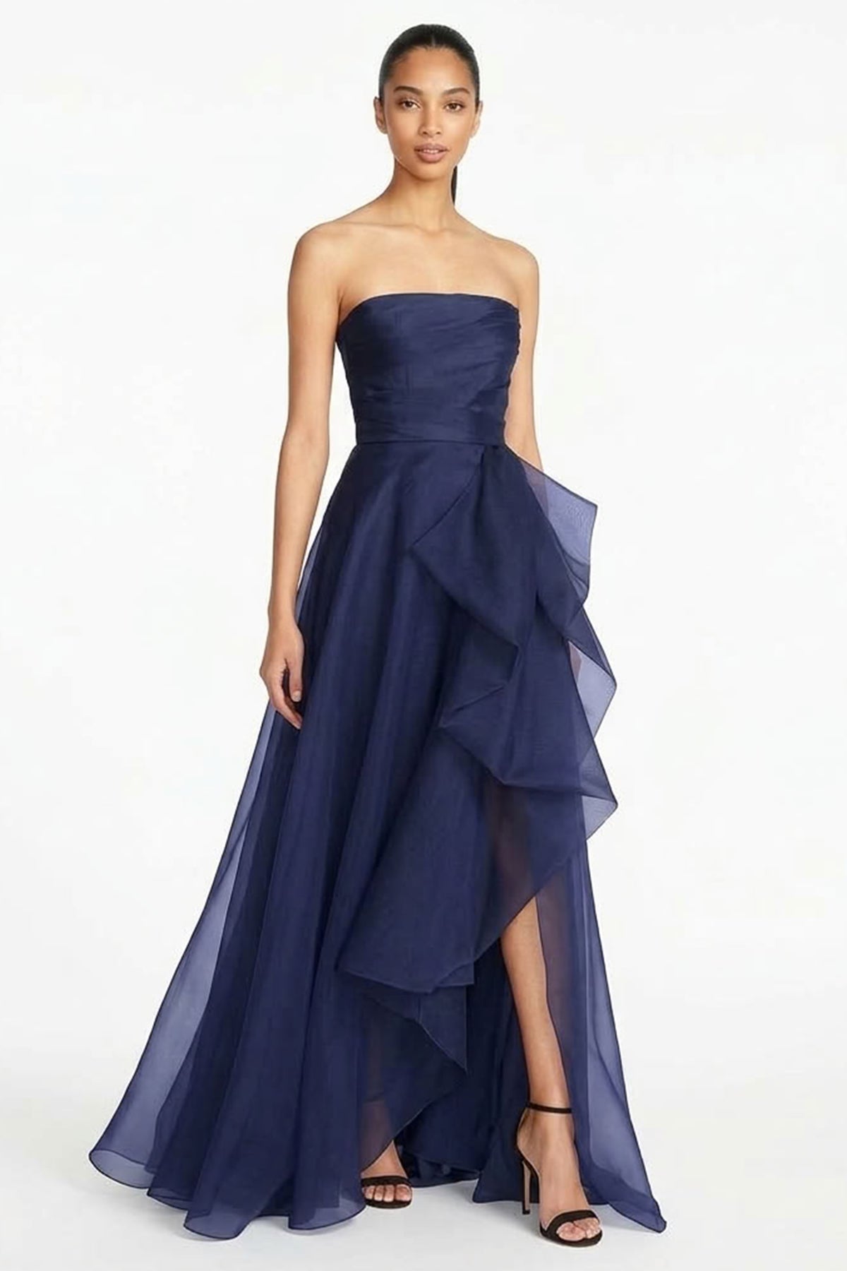 Zoya Strapless Maxi Dress | JewelClues #color_navy blue