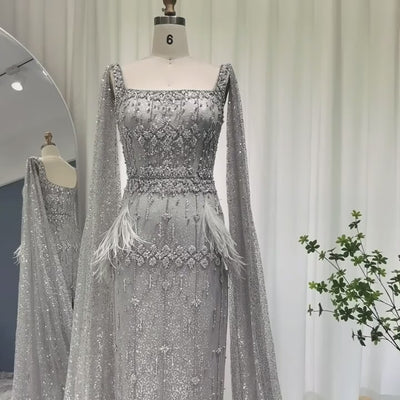 True Fantasy Beaded Crystal Midi Dress | Jewelclues