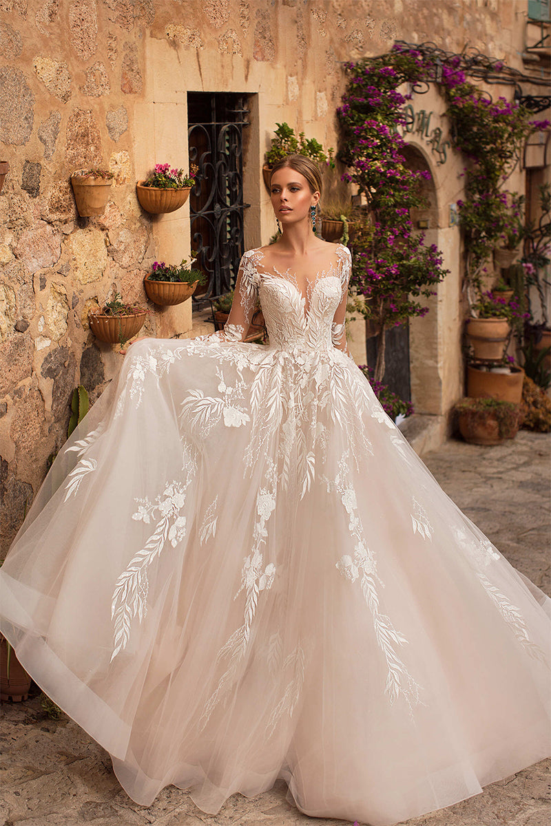 Illusion Lace Long Sleeve Wedding Dress Honestweddingadvice Illusion Lace Long Sleeve Wedding Dress Honestweddingadvice