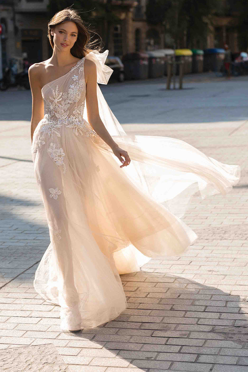 All Yours Sheer Love One-Shoulder Maxi Dress | Jewelclues