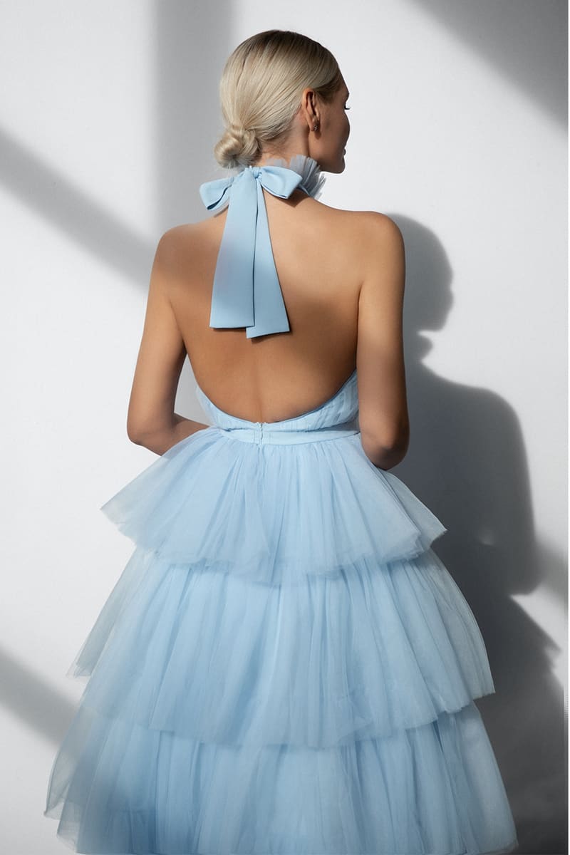 Always Be There Backless Tiered Maxi Dress | Jewelclues | #color_blue