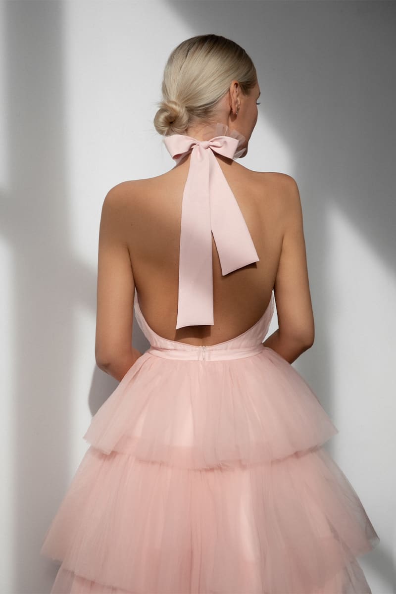 Always Be There Backless Tiered Maxi Dress | Jewelclues | #color_pink