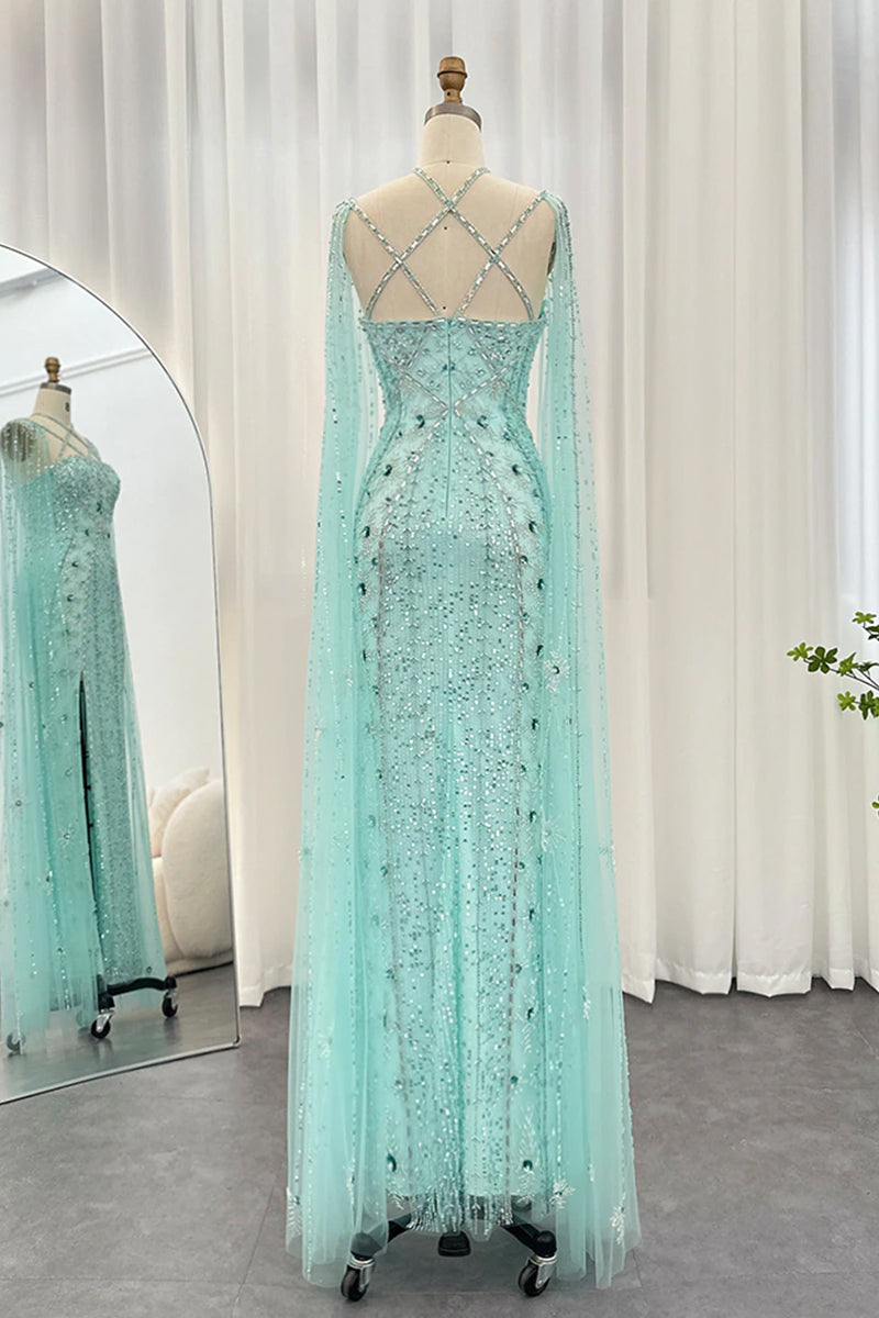 Alyce Beaded Maxi Dress | Jewelclues | #color_aqua 