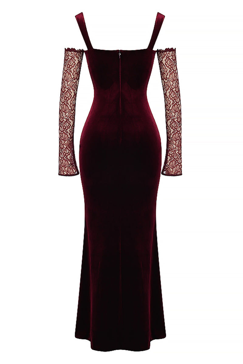 Beautiful Evening Velvet Maxi Dress | Jewelclues