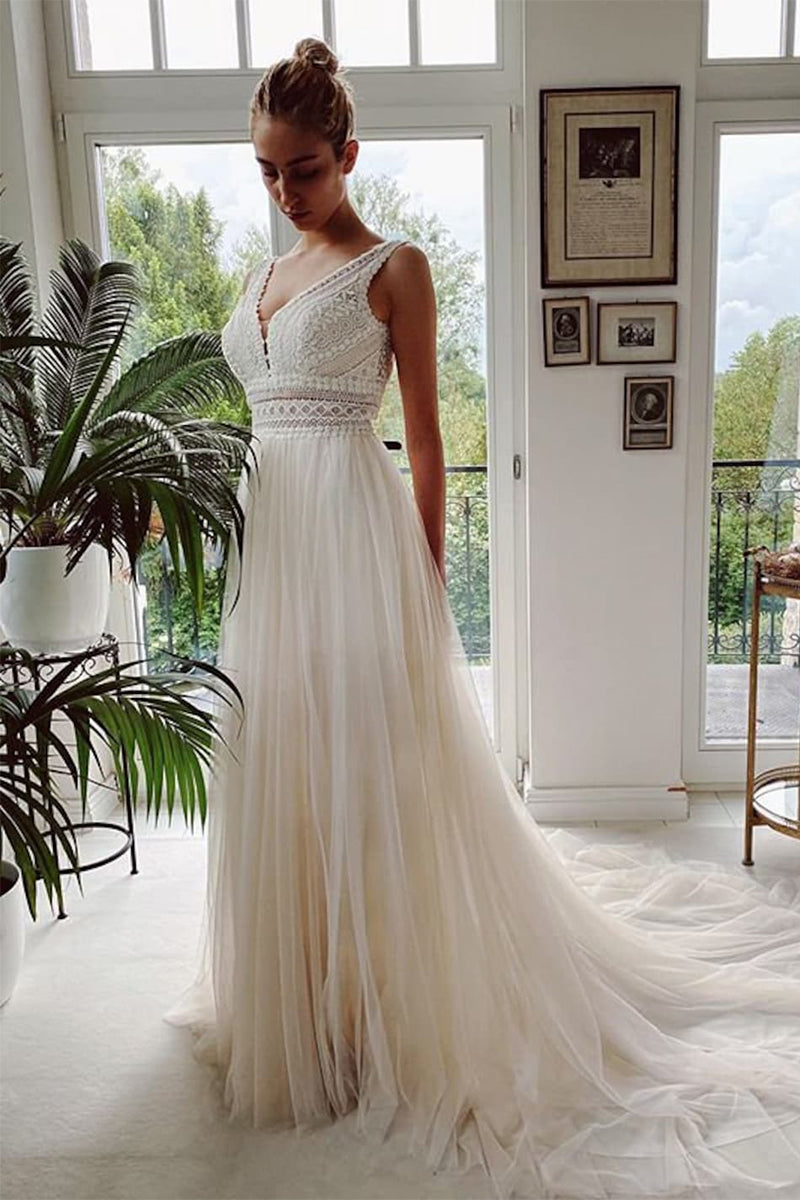 Belong With You White Lace Tulle Gown | Jewelclues | #color_ivory