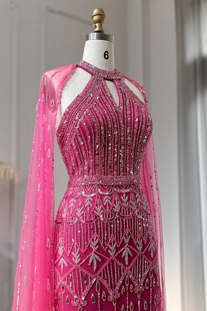 Bound for Romance Beaded Maxi Dress | Jewelclues | #color_fuchsia