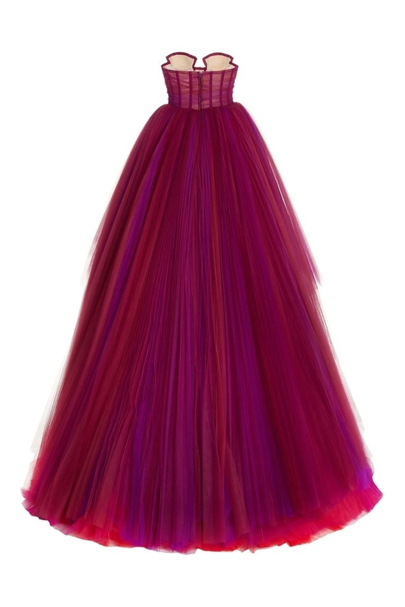 Celebration Time Asymmetrical Strapless Maxi Dress | Jewelclues
