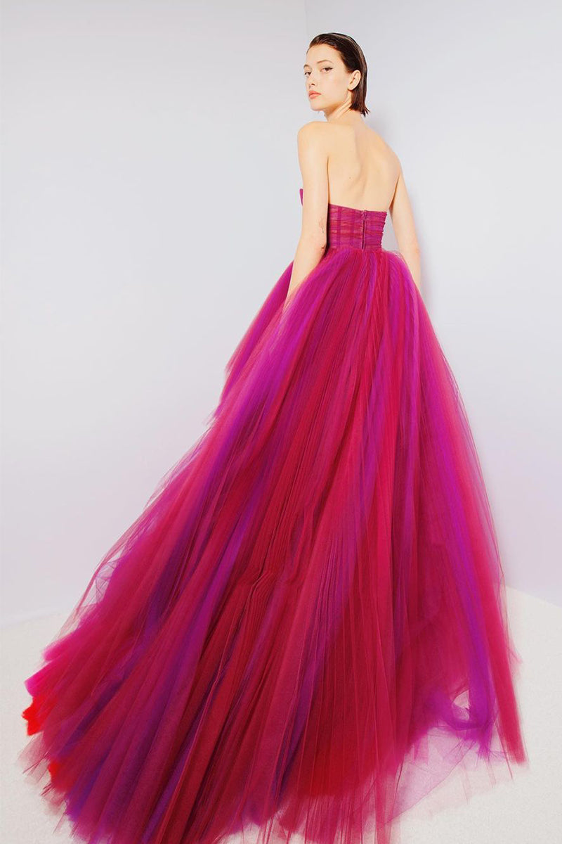 Celebration Time Asymmetrical Strapless Maxi Dress | Jewelclues