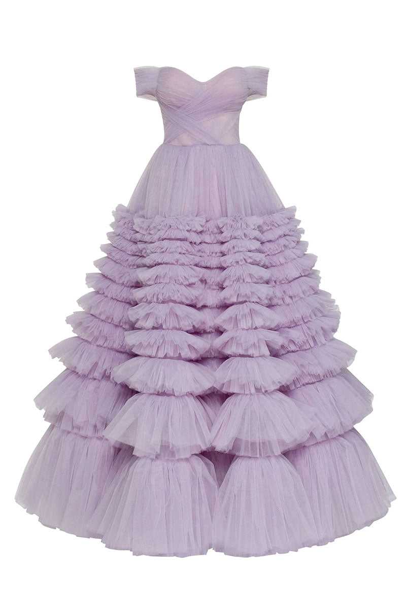 Duchess Off-The-Shoulder Prom Maxi Dress | Jewelclues