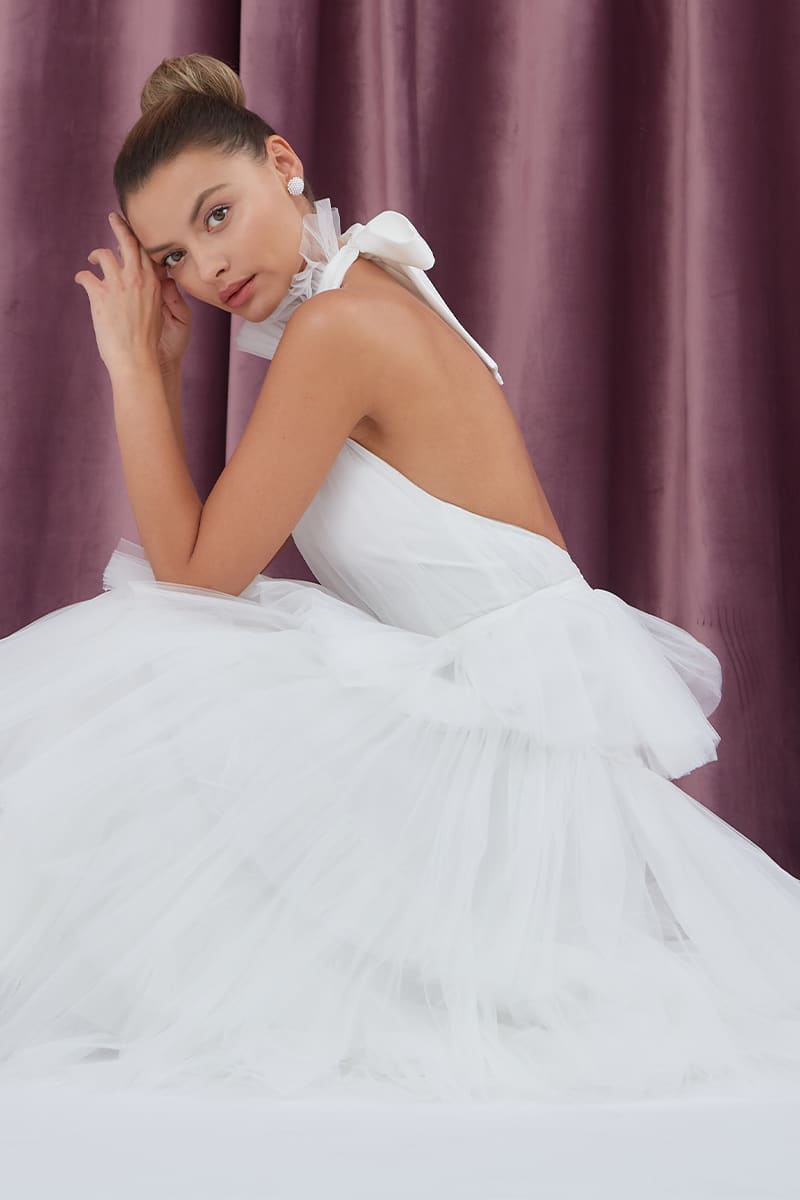 Elowen Tulle Maxi Dress | Jewelclues | #color_white