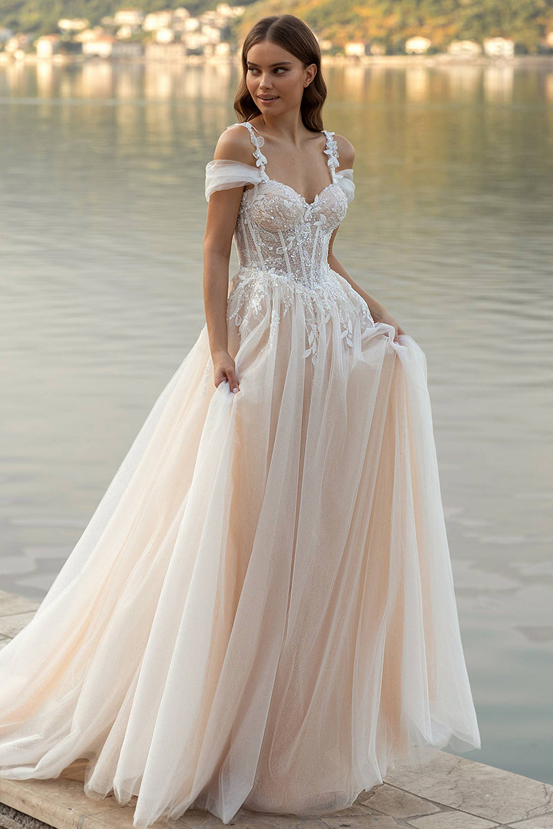 Eternity Boho A-line Lace Wedding Dress | Jewelclues