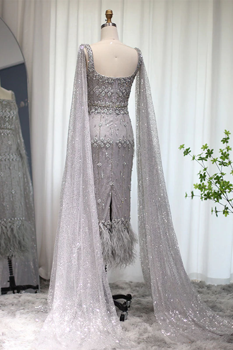 Evangeline Crystal Beaded Couture Gown | Jewelclues