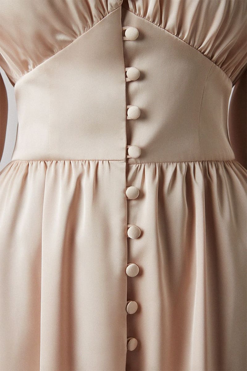 Follow Me Spring Bishop Midi Dress - Jewelclues | #color_beige