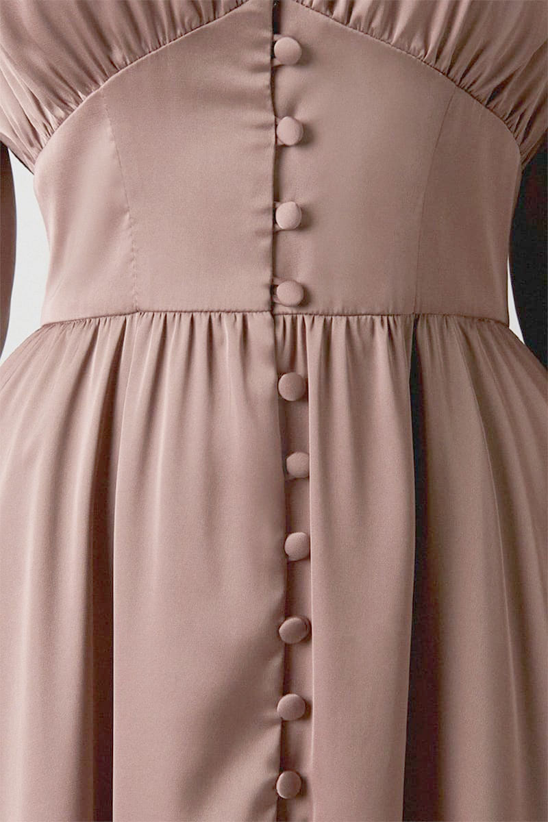 Follow Me Spring Bishop Midi Dress - Jewelclues | #color_brown
