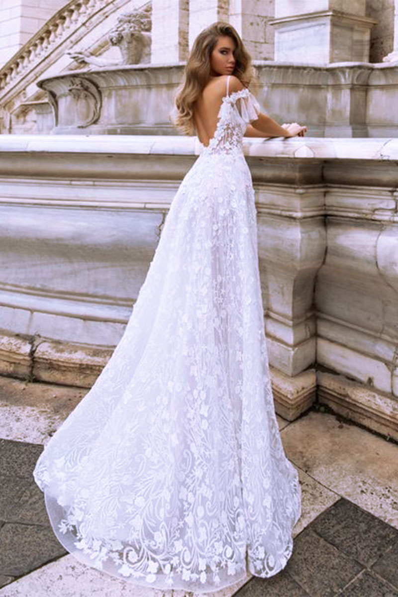 For Lifelong Romance Backless Tulle Maxi Dress | Jewelclues | #color_white