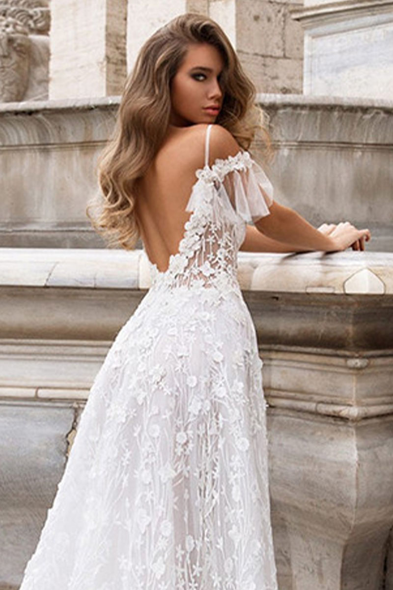 For Lifelong Romance Backless Tulle Maxi Dress | Jewelclues | #color_ivory