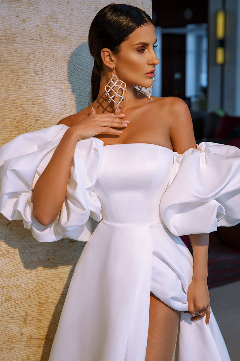 Forever Is Ours Satin Strapless Maxi Dress | Jewelclues | #color_white
