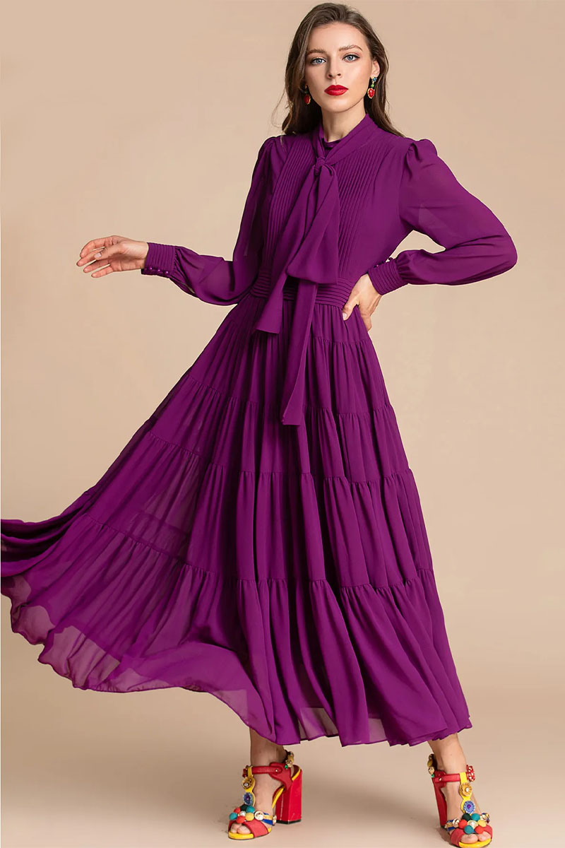 Giselle Tiered Long Sleeve Midi Dress