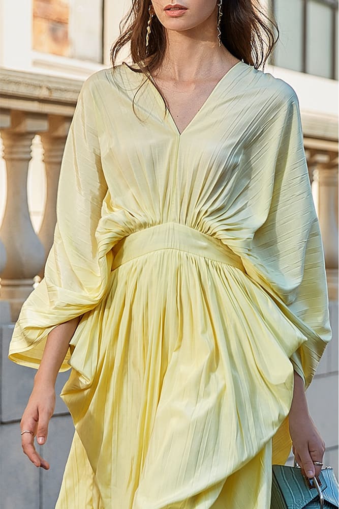 Hailey Elegantly Irregular Open Back Maxi Dress | Jewelclues
