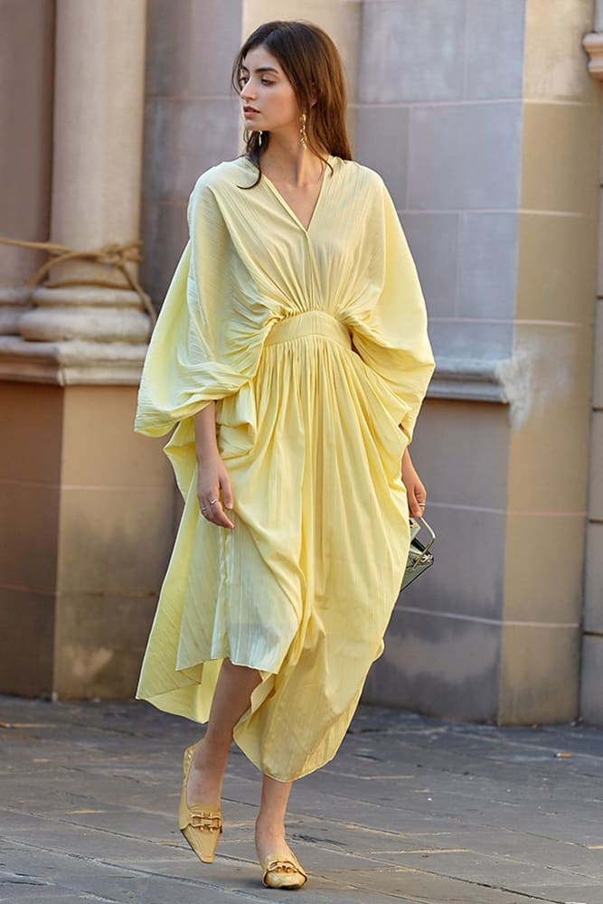 Hailey Elegantly Irregular Open Back Maxi Dress | Jewelclues