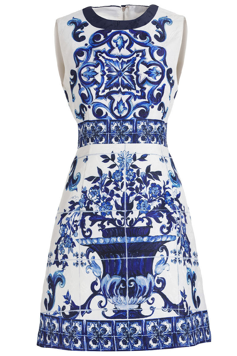 Hot Shot Majolica Print Mini Dress | Jewelclues