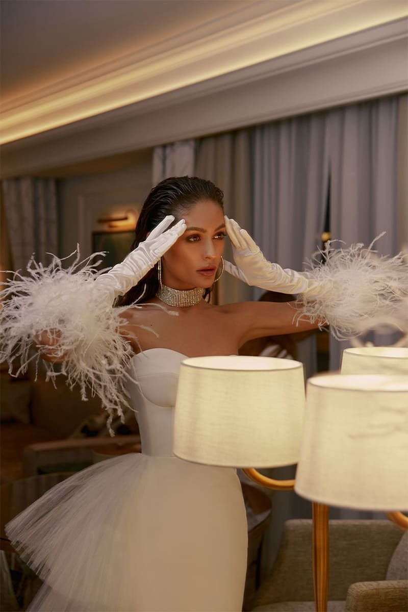 Jolie Strapless Midi Dress | Jewelclues | #color_white