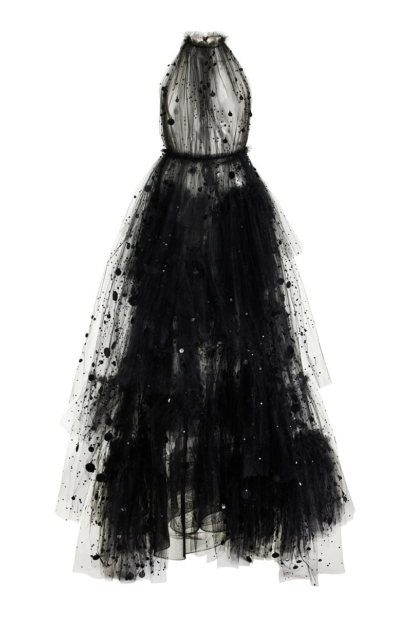 Kennedy Sequined Tulle Maxi Dress | Jewelclues