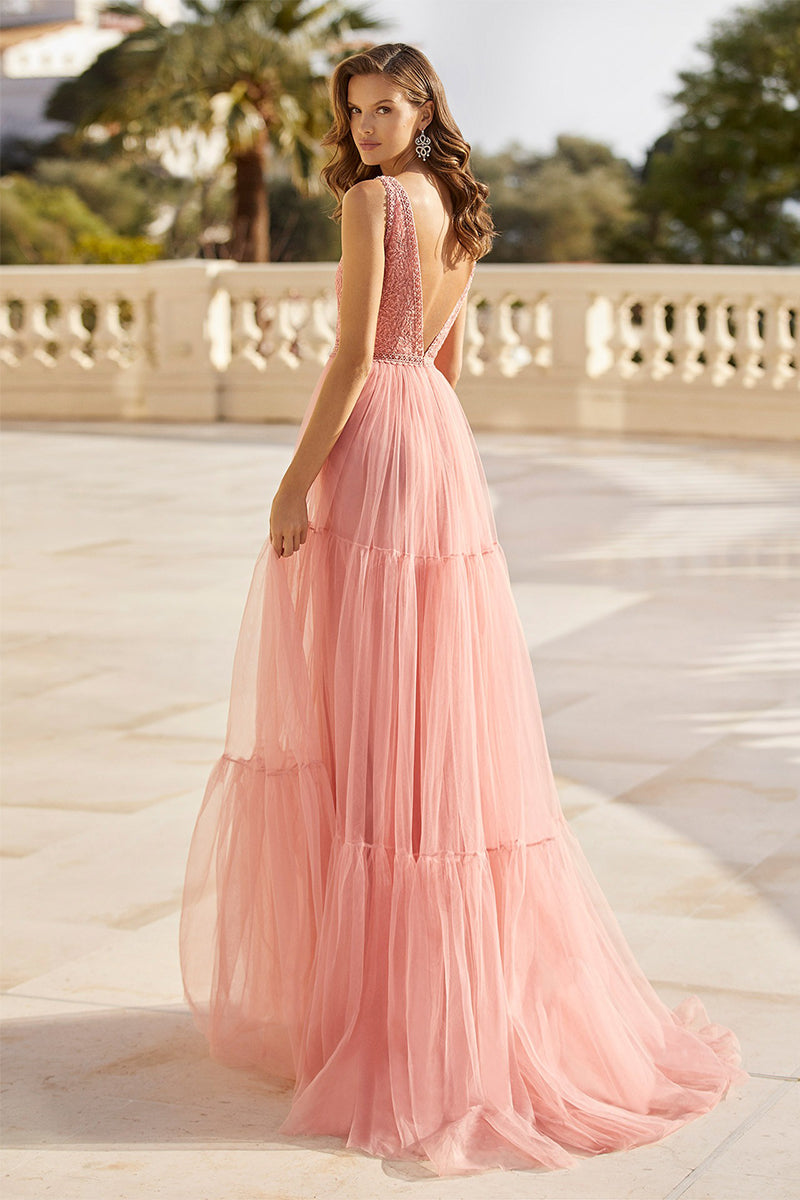 Lifetime of Love Blush Pink Tulle Maxi Dress | Jewelclues