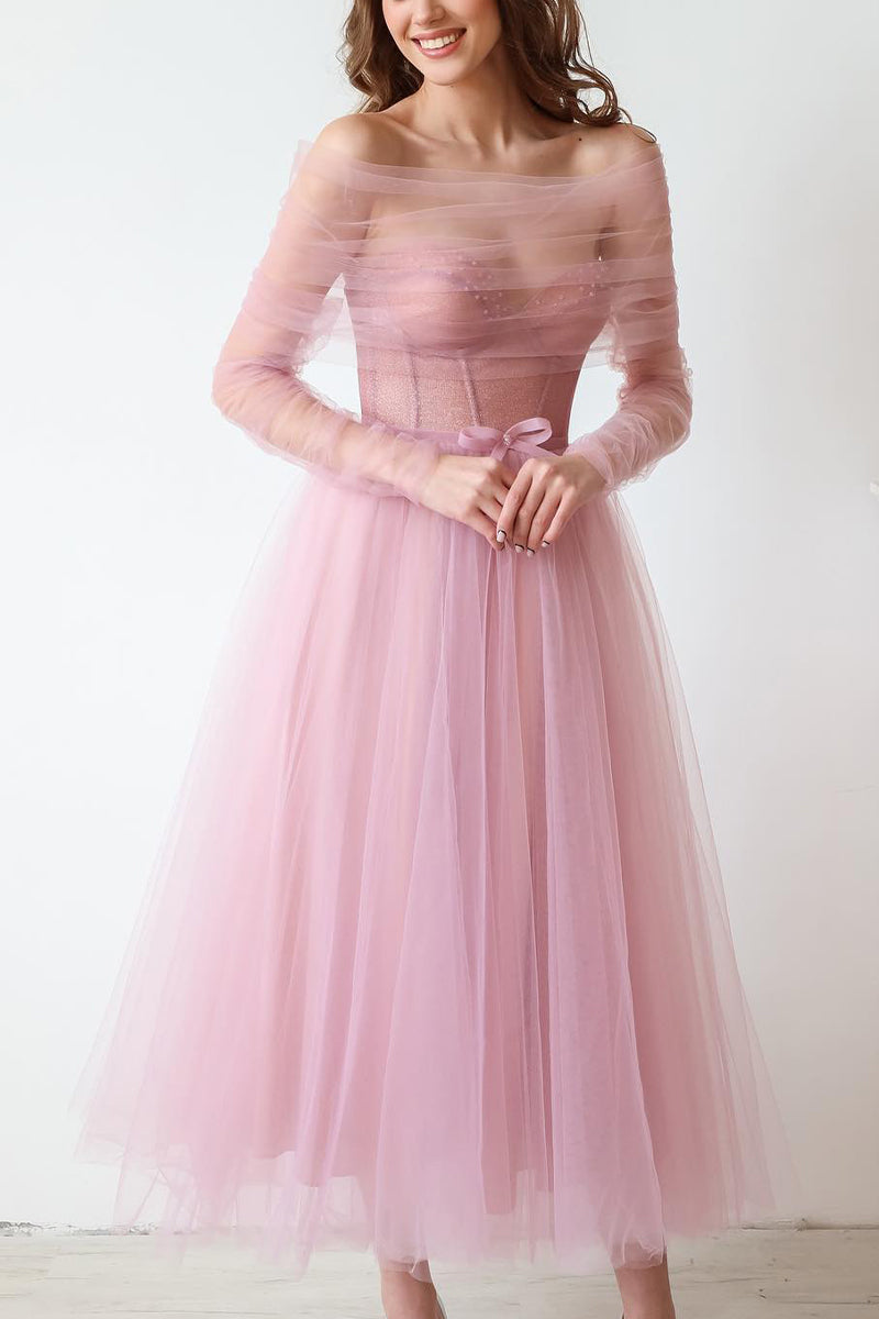 Mademoiselle Tea Length Tulle Midi Dress | Jewelclues