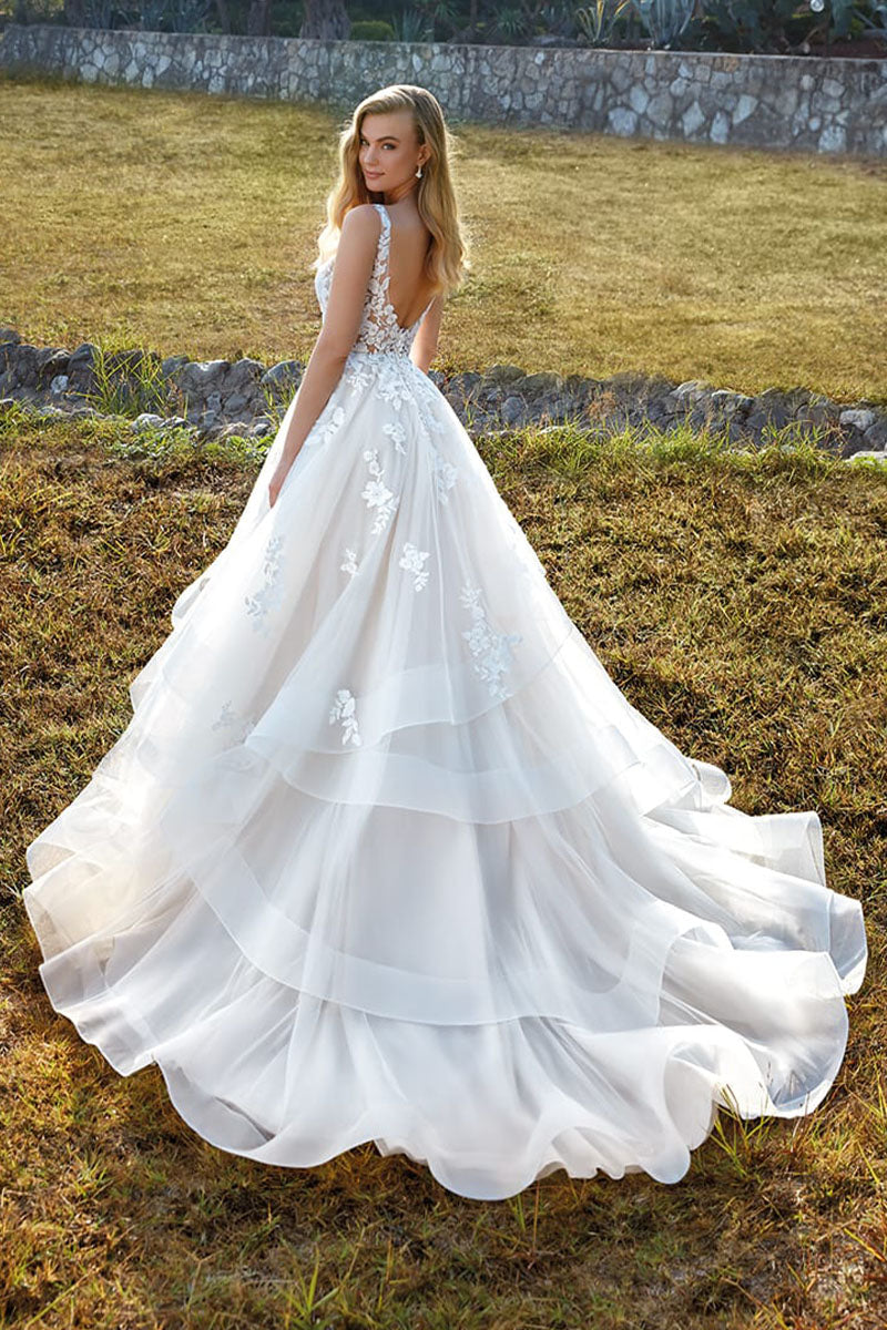 Montclair Layered Tulle Wedding Dress | Jewelclues