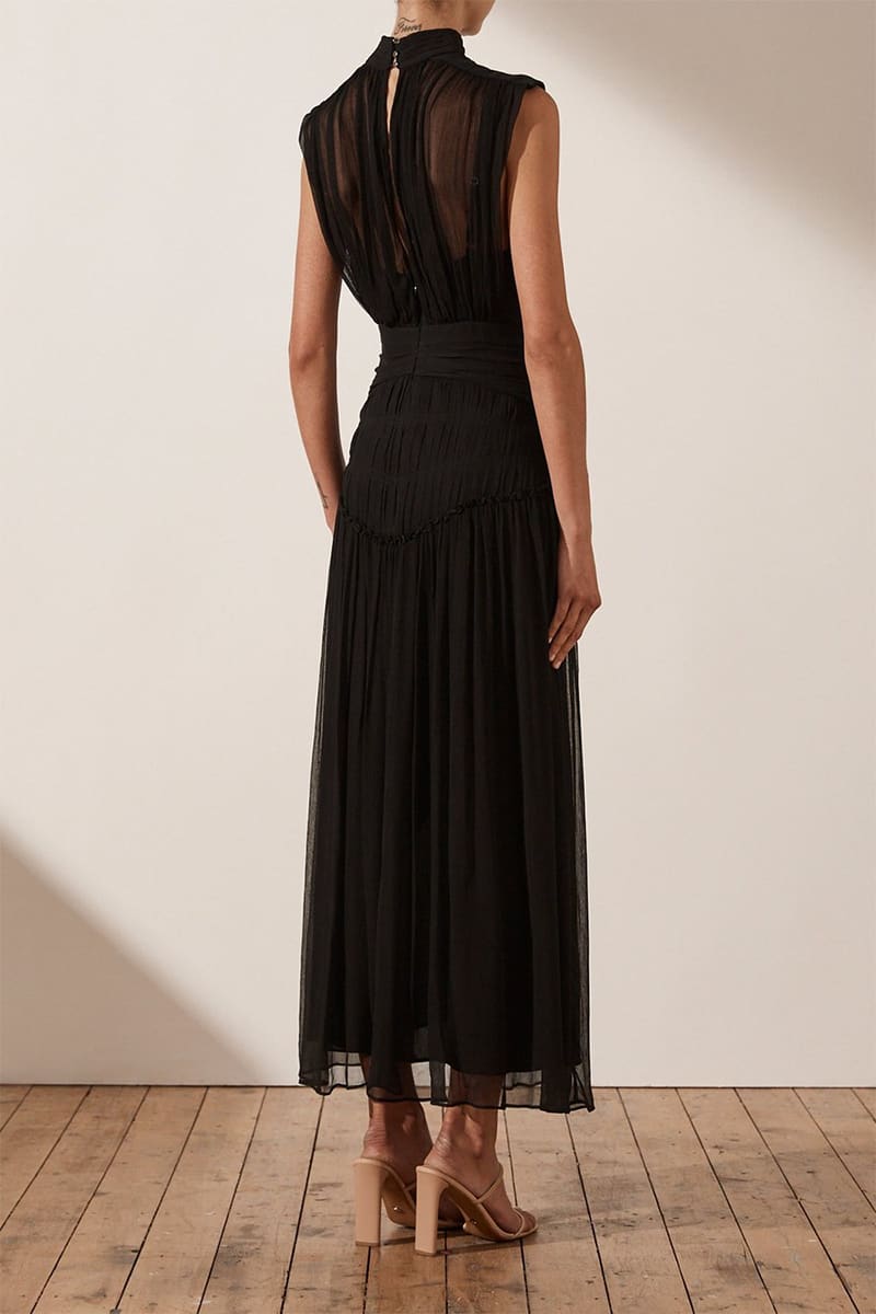 Remarkable Moment High Neck Maxi Dress | Jewelclues | #color_black